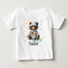 宇宙飛行士ベア 子供服 カスタマイズ ベビーTシャツ