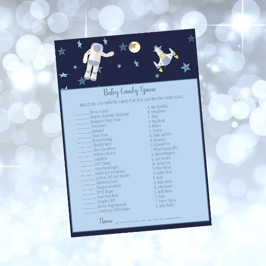 宇宙飛行士ベビーキャンディーゲーム 招待状