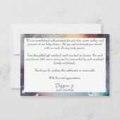 宇宙飛行士ベビーシャワーサンキューカード 招待状 (裏面)