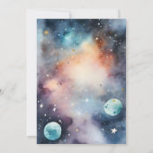 宇宙飛行士ベビーシャワーテンプレート 招待状 (裏面)