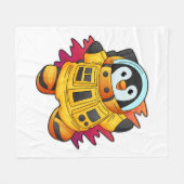 宇宙飛行士ペンギン フリースブランケット (正面(横))