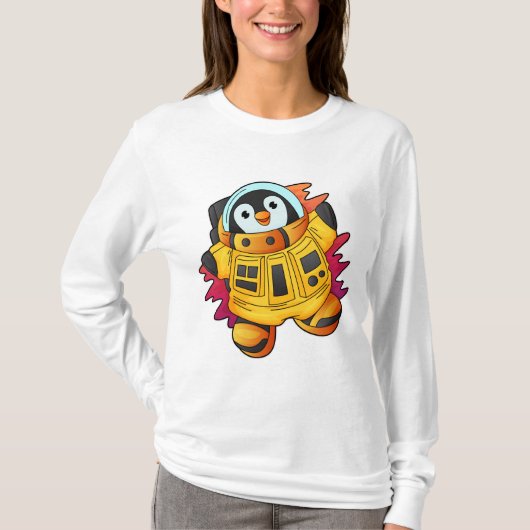 宇宙飛行士ペンギン Tシャツ (正面)