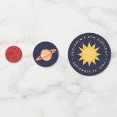 宇宙飛行士ボーイフォト誕生日宇宙惑星 コンフェッティ (裏面)