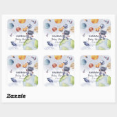 宇宙飛行士ボーイベビーシャワーパーティー スクエアシール (シート)