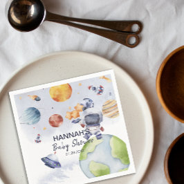 宇宙飛行士ボーイベビーシャワーパーティー スタンダードカクテルナプキン