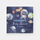宇宙飛行士ボーイベビーシャワーパーティー スタンダードカクテルナプキン (正面)