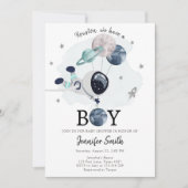 宇宙飛行士ボーイベビーシャワー招待状 招待状 (正面)