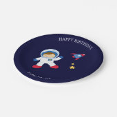宇宙飛行士ボーイ子供の誕生日 ペーパープレート (アングル)