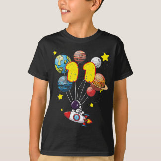 宇宙飛行士ボーイ11誕生日ギフト11歳の子供 Tシャツ