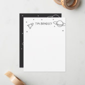 宇宙飛行士ボーイ ノートカード (正面/裏面インサイチュ)