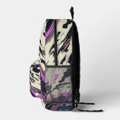 宇宙飛行士ミニマル宇宙 | おもしろい&かわいい プリントバックパック (右)