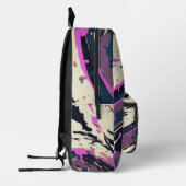 宇宙飛行士ミニマル宇宙 | おもしろい&かわいい プリントバックパック (左)