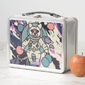 宇宙飛行士ミニマル宇宙 | おもしろい&かわいい メタルランチボックス (インサイチュ)