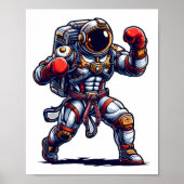 宇宙飛行士ムエタイボクシング空手キックボクシングマーティ ポスター (正面)