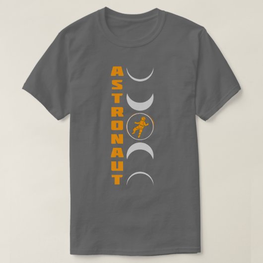 宇宙飛行士ムーンフェイズプレミアムTシャツ Tシャツ (デザイン正面)
