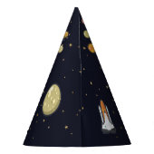 宇宙飛行士ムーンロケットモノグラムキッズシス太陽のテム パーティーハット (裏面)