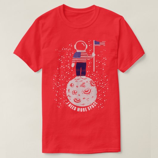 宇宙飛行士ムーン宇宙おもしろい- Science Halloween Cos Tシャツ (デザイン正面)
