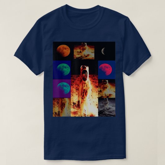 宇宙飛行士ムーンEDM Tシャツ (デザイン正面)