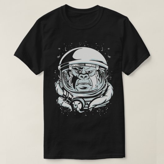 宇宙飛行士モンキー宇宙旅行 Tシャツ (デザイン正面)