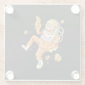 宇宙飛行士モンキー宇宙 ガラスコースター (裏面)