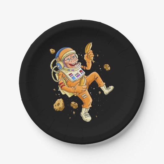 宇宙飛行士モンキー宇宙 ペーパープレート (正面)