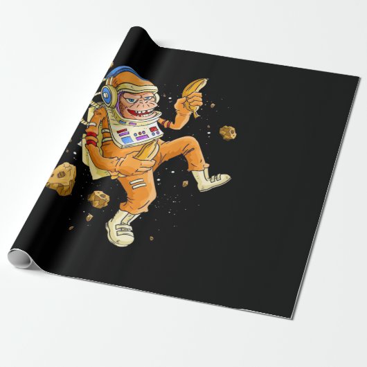 宇宙飛行士モンキー宇宙 ラッピングペーパー (アンロールド)