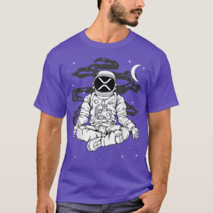 宇宙飛行士ヨガリップルXRPコインを月の暗号に Tシャツ