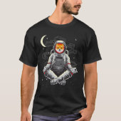 宇宙飛行士ヨガ柴犬シブコイントゥザムーンクライ Tシャツ (正面)