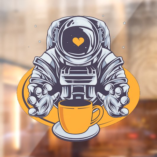 宇宙飛行士ラブコーヒー ウィンドウサイン (シート2)