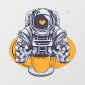 宇宙飛行士ラブコーヒー ウィンドウサイン (シート)