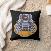 宇宙飛行士ラブコーヒー クッション (ブランケット)