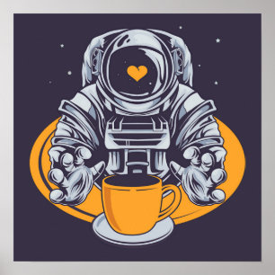 宇宙飛行士ラブコーヒー ポスター