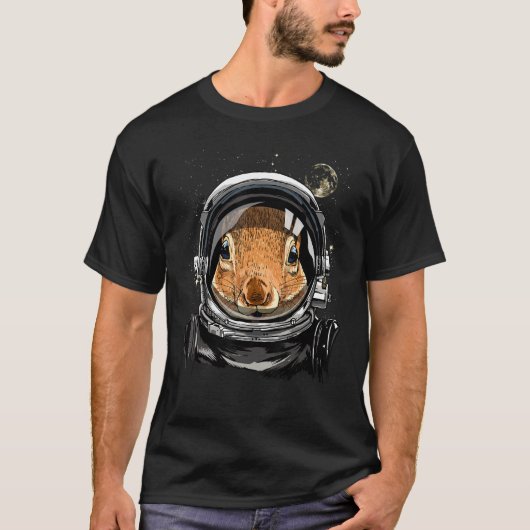 宇宙飛行士リス動物リスHun Tシャツ (正面)