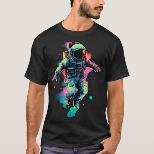 宇宙飛行士レインボー銀河系 Tシャツ (正面)