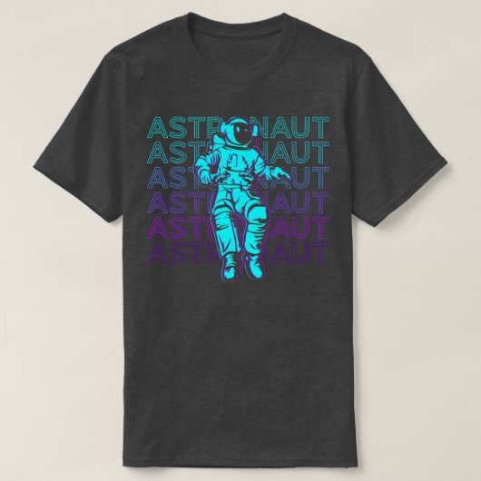 宇宙飛行士レトロ Tシャツ (デザイン正面)