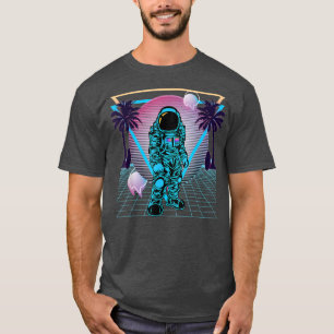 宇宙飛行士レトロVaporwave 80s美学Tシャツ Tシャツ