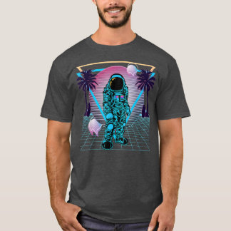 宇宙飛行士レトロVaporwave 80s美学Tシャツ Tシャツ