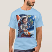 宇宙飛行士ロケット宇宙アドベンチャーグラフィックTシャツ Tシャツ (正面)