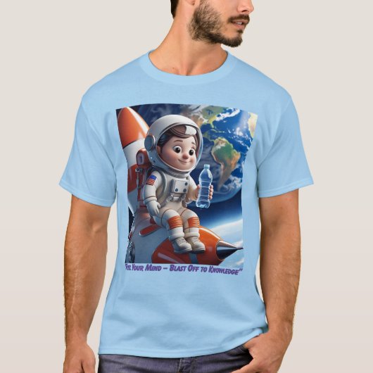 宇宙飛行士ロケット宇宙アドベンチャーグラフィックTシャツ Tシャツ (正面)