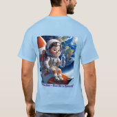 宇宙飛行士ロケット宇宙アドベンチャーグラフィックTシャツ Tシャツ (裏面)