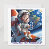 「宇宙飛行士ロケット宇宙フラットカード (裏面)