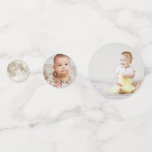 宇宙飛行士ロケット宇宙空間1回目の誕生日 コンフェッティ (裏面)