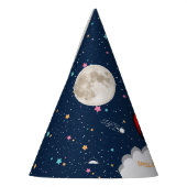 宇宙飛行士ロケット宇宙空間1回目の誕生日 パーティーハット (左)