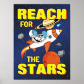 宇宙飛行士ロケット感動的引用文宇宙 ポスター (正面)