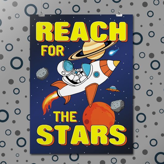 宇宙飛行士ロケット感動的引用文宇宙 ポスター