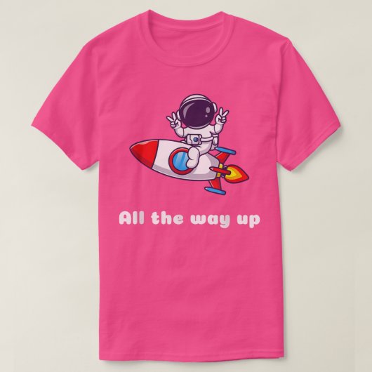 宇宙飛行士ロケット漫画デザイン – ギフトはるばるu tシャツ (デザイン正面)