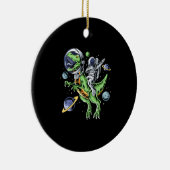 宇宙飛行士乗用Tレックス恐竜Tレックス宇宙 セラミックオーナメント (右)