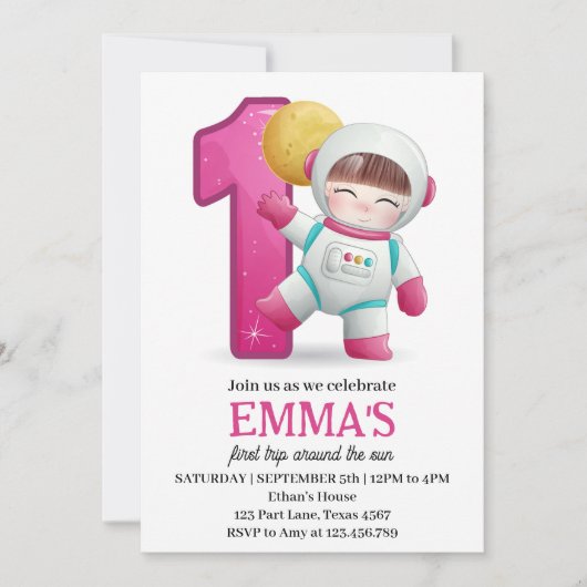 宇宙飛行士初のまわりに日旅行 招待状 (正面)