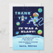 宇宙飛行士地球宇宙誕生日 サンキューカード (正面)