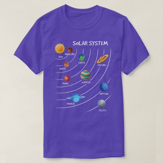 宇宙飛行士太陽の惑星系宇宙天文学エプロ Tシャツ (デザイン正面)